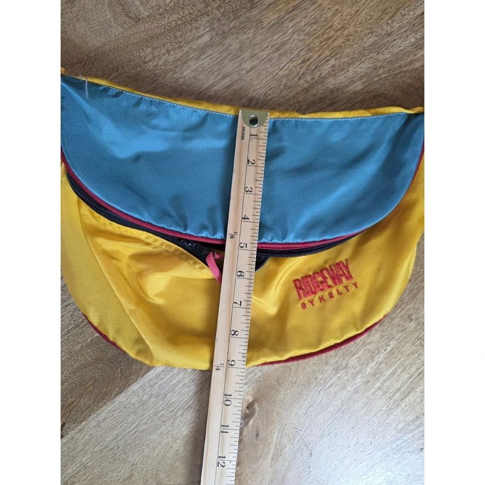 Ridgeway By KELTY fanny Pack Lumbar Pack Vintage Yellow Blue Red Large Capacity